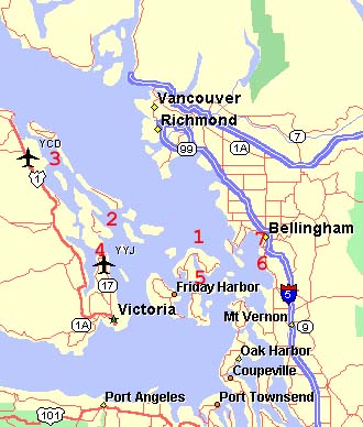 Gulf Islands cruising map